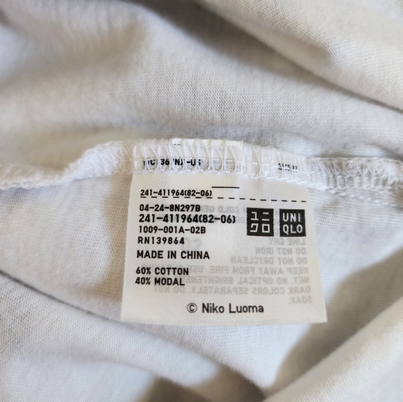 Uniqlo SPRZ NY MoMA Collection Niko Luoma Graphic Tee in White and Gray Size XS - Picture 7 of 7